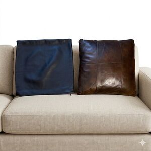 Black and Brown Leather pillows